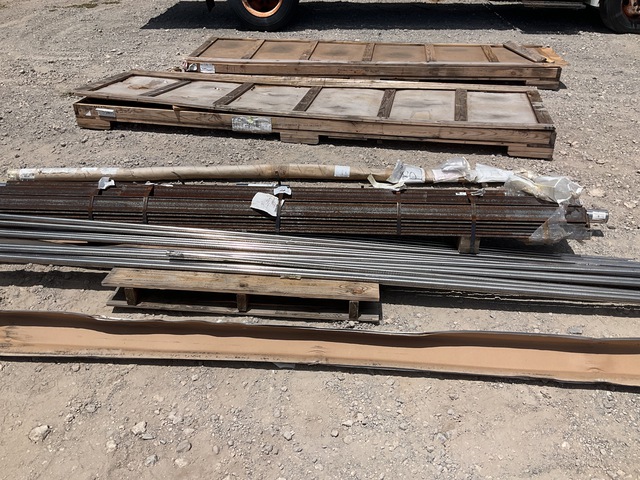 (303&rsquo;) of Assorted Round Metal Bars, (8) Metal Sheets & (305&rsquo;) of Metal Angle