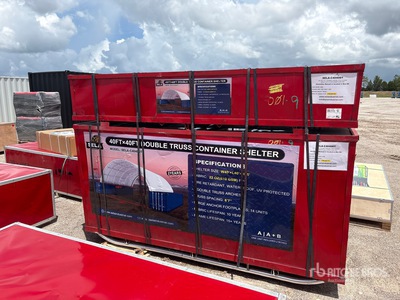 2026 SELA C4040DT 40 ft × 40 ft Double Truss Container Shelter Bâtiment de stockage (Unused)
