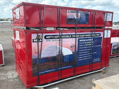 2026 SELA C4040DT 40 ft x 40 ft Double Truss Container Shelter Storage Building (Unused)