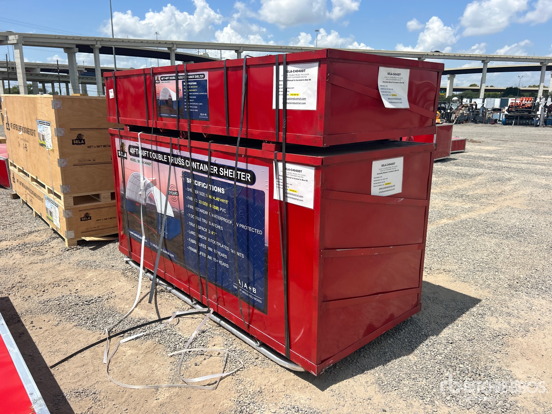 2026 SELA C4040DT 40 ft x 40 ft Double Truss Container Shelter (Unused)