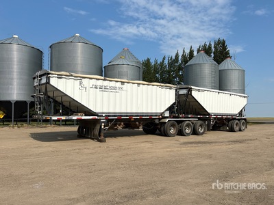 2002 Lode King 28 ft Tri/A Super B-Train Lead Grain Trailer