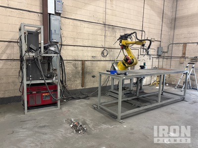 Fanuc Robot Arc Mate 120i B Skid-Mounted MIG Electric Welder