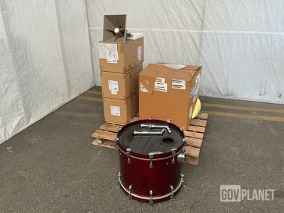 (1) Bass Drum, (6) Loudspeakers & Assorted Items