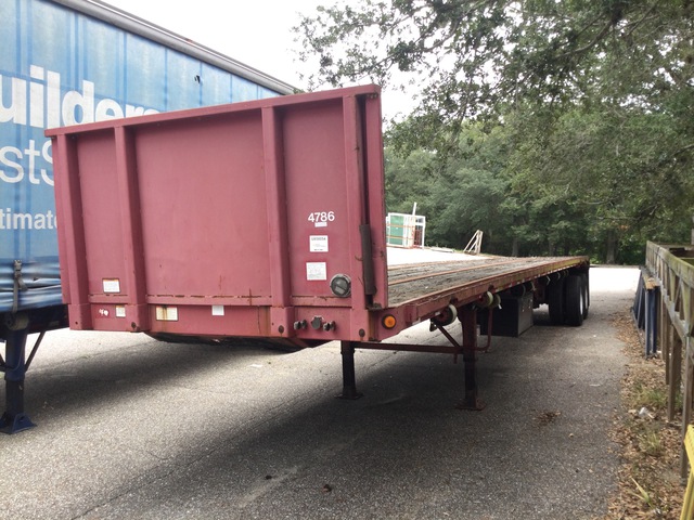 2003 Great Dane 45 ft T/A Flatbed Trailer