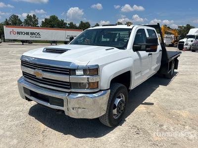 2017 Chevrolet Silverado 3500HD 4x4 Crew Cab Flatbed Truck (Inoperable)