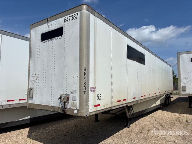 2017 Wabash DVCVHPC 53 ft x 102 in T/A Van Trailer