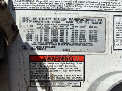 2024 Utility 53 ft x 102 in T/A Van Trailer
