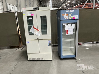1) Sanyo Medicool Pharmaceutical Refrigerator & (1) Helmer HLR111 Refrigerator