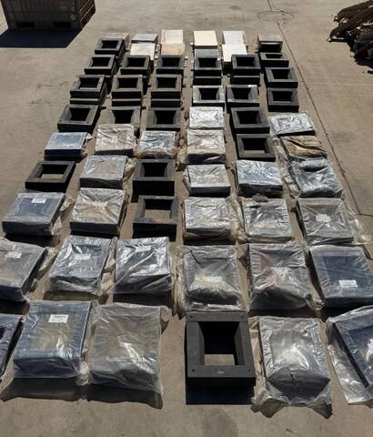 LOT  of 60+ HMMWV Seat Riser Base Crush 105600-1 / 105610-1 + RISERS and Energy Huge lot of crush plate mounting brackets many NOS and some with energy plates and risers. SHIP DIMS: 44 x 48 x 58 350lb