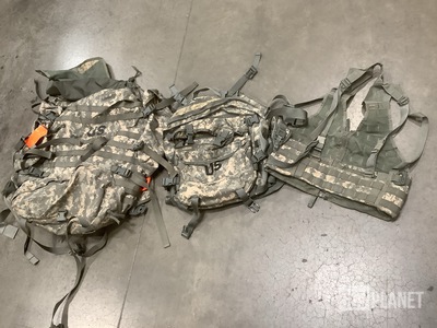 (64) Fighting Load Carriers, (10) Large Field Pack Sets & Assorted Items