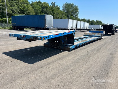 1998 Trail King T/A 29 ft Extendable Single Drop Removable Gooseneck Lowboy Trailer