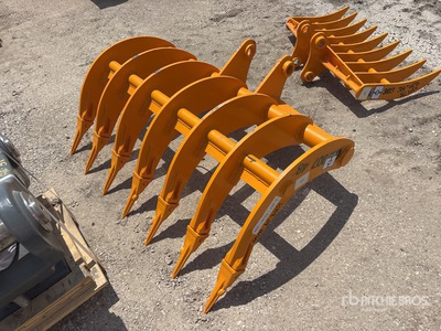 2026 GIYI 48 in Excavator Rake - Fits Cat 307 (Unused)