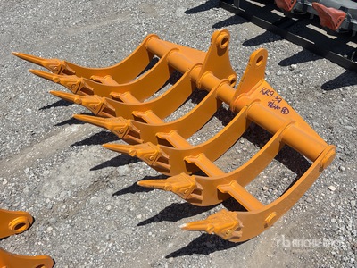 2026 GIYI 48 in Excavator Rake - Fits Cat 307 (Unused)