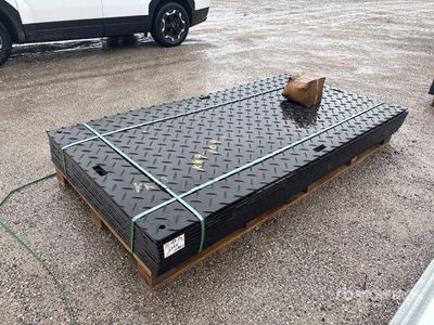 Quantity of (12) 2026 SKLP SK-LJB12 4 x 8 Polyethylene Sheet Ground Protection Mats (Unused)
