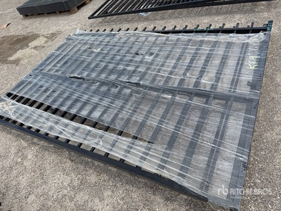 2026 SKLP SK-HLM20 20 ft Wrought Iron Bi-Parting Portail d'entrée (Unused)
