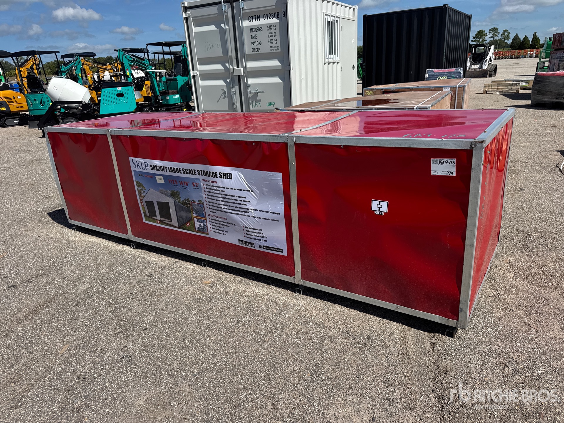 2026 SKLP SK-S5025 50 ft x 25 ft 50x25FT large scale storage shed Storage Building (Unused)