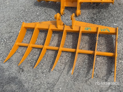 2026 GIYI 46 in Excavator Rake - Fits Cat 303 (Unused)