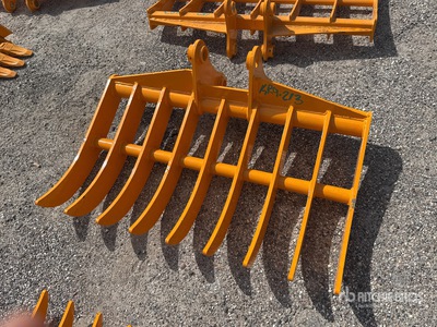 2026 GIYI 45 in Excavator Rake - Fits Cat 307 (Unused)
