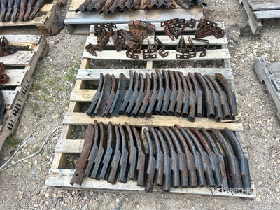 Quantity of Assorted Air Seeder Knife Opener Bodies, Including Mounting Brackets and Clamps