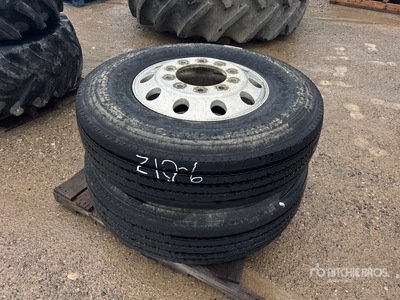 Quantity of (2) Michelin 12R22.5 Tyres