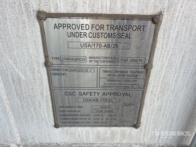 2026 40 Ft. High Cube Multi-Door Contenedor de almacenamiento (Unused)