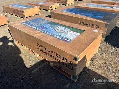 2026 AGR-MS2322 23 ft x 22 ft Double Garage Metal مخزن او كوخ (Unused)