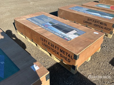 2026 AGR-LS1228 28 ft x 12 ft Metal مأوى الماشية (Unused)