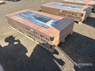 2026 AGR-LS1228 12 ft x 28 ft Metal مأوى الماشية (Unused)