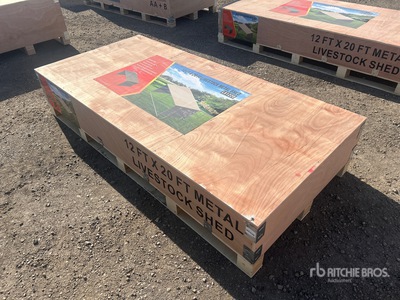 2026 AGR-LS1220 12 ft x 20 ft Metal مأوى الماشية (Unused)