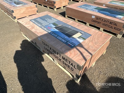 2026 AGR-LS1228 12 ft x 28 ft Metal مأوى الماشية (Unused)