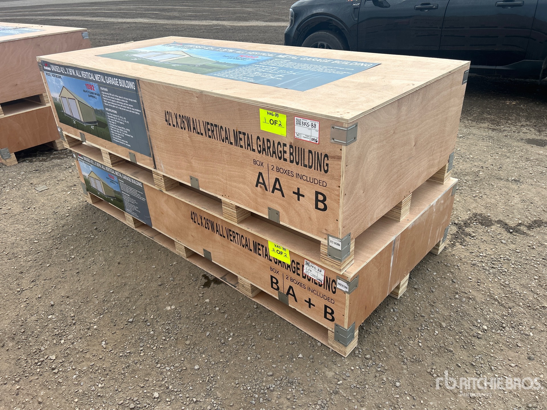 2026 AGR-MS2642 42 ft x 26 ft All Vertical Metal Garage Building (Unused)