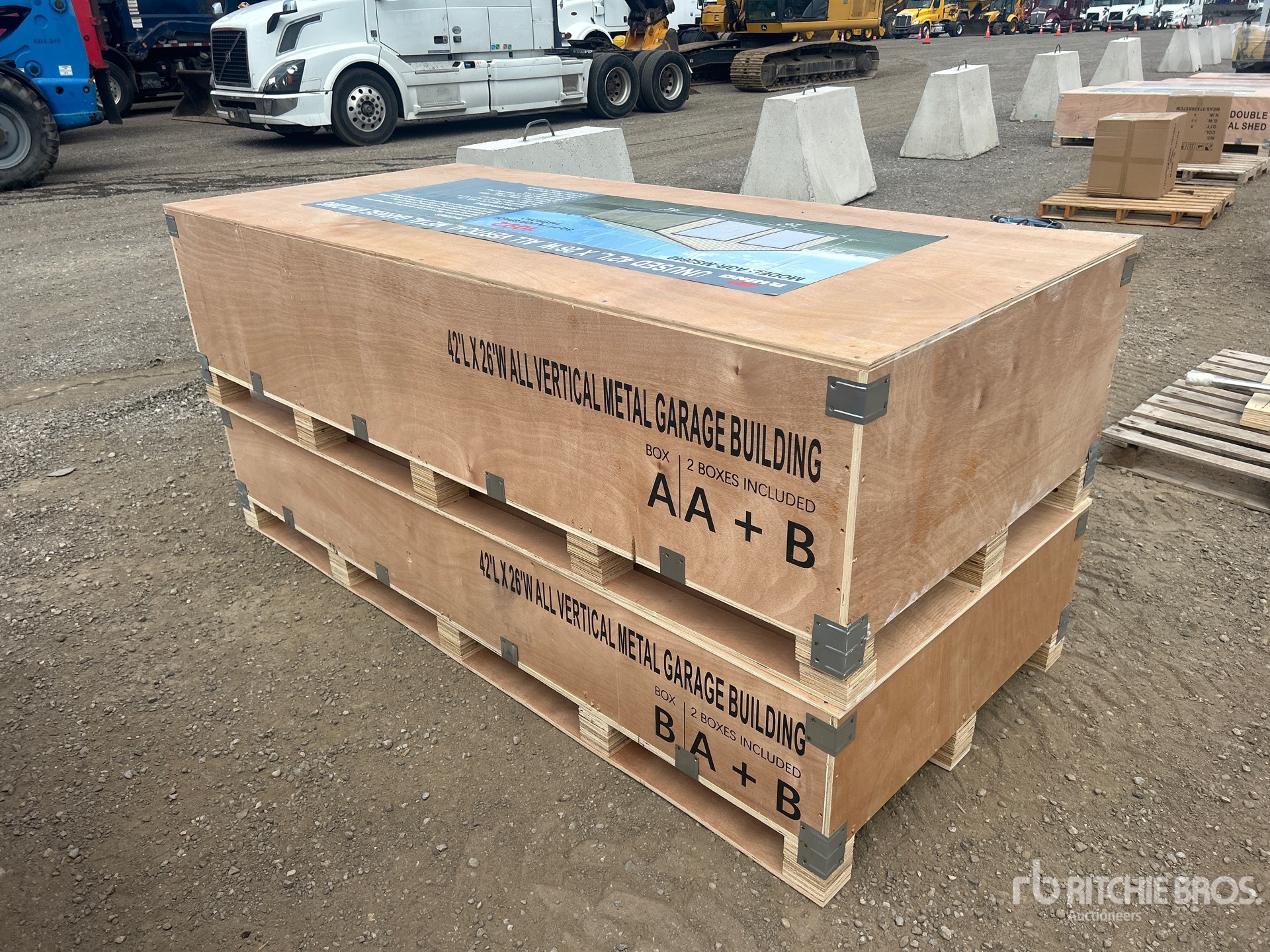 2026 AGR-MS2642 42 ft x 26 ft All Vertical Metal Garage Building (Unused)