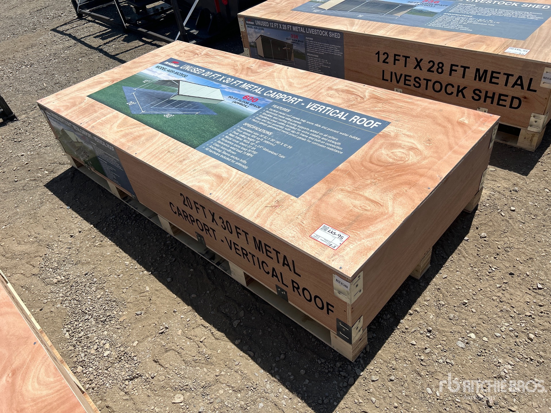 2026 AGR-MC2030 20 ft x 30 ft Steel Carport (Unused)