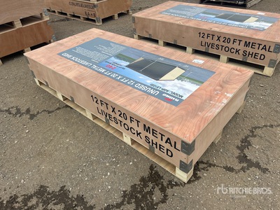 2026 AGR-LS1220 12 ft x 20 ft Metal مأوى الماشية (Unused)