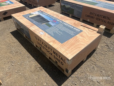 2026 AGR-LS1228 12 ft x 28 ft Metal مأوى الماشية (Unused)