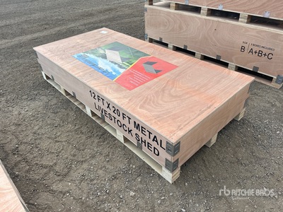 2026 AGR-LS1220 12 ft x 20 ft Metal مأوى الماشية (Unused)