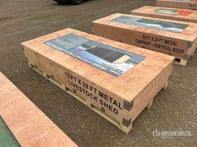 2026 AGR-LS1228 28 ft x 12 ft x 28 ft Metal مأوى الماشية (Unused)