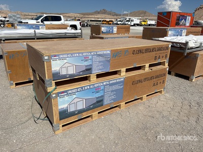 2026 AGR-MS2642 All Vertical Metal Garage Building Shed (Unused)