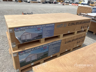 2026 AGR-MS2642 All Vertical Metal Garage Building Shed (Unused)