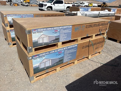2026 AGR-MS2642 All Vertical Metal Garage Building Shed (Unused)
