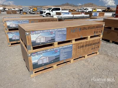 2026 AGR-MS2642 All Vertical Metal Garage Building Shed (Unused)
