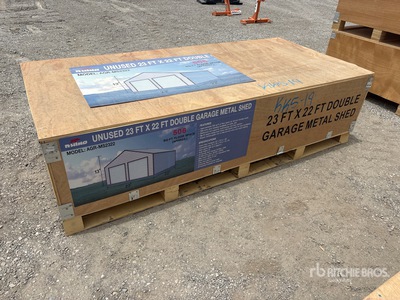 2026 AGR-MS2322 Double Garage Metal Shed (Unused)