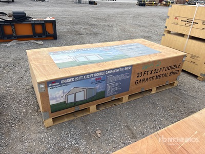 2026 AGR-MS2322 Double Garage Metal Shed (Unused)