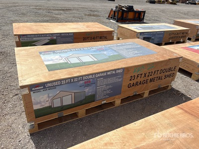 2026 AGR-MS2322 Double Garage Metal Shed (Unused)