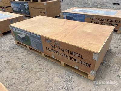 2026 AGR-MC2040 20 ft x 40 ft Carport (Unused)