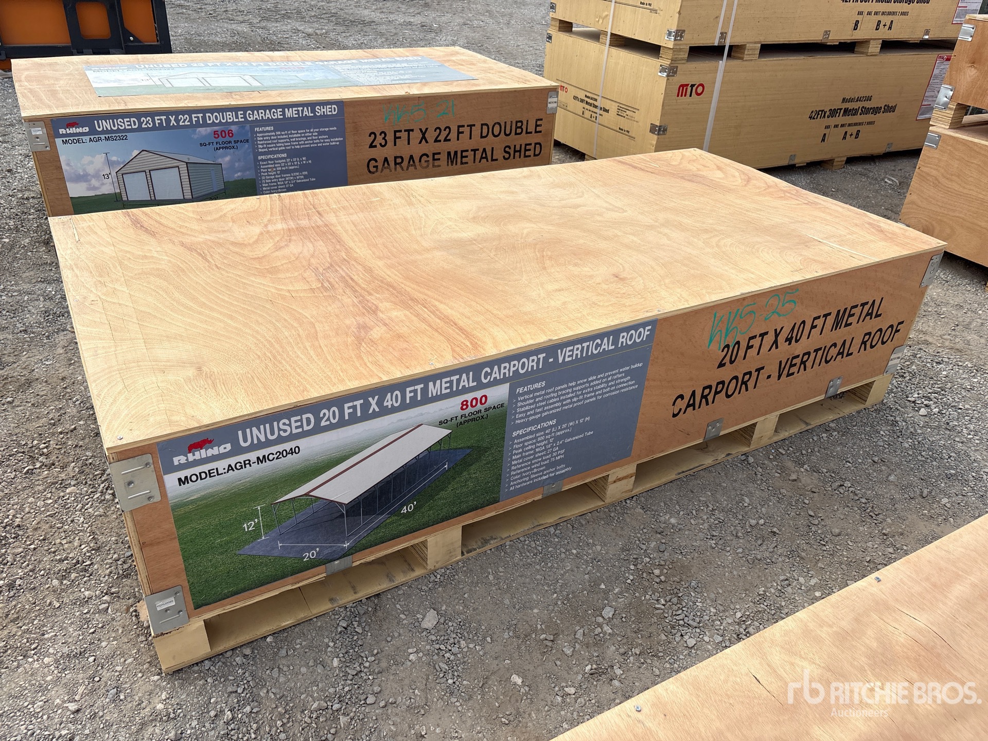 2026 AGR-MC2040 20 ft x 40 ft Carport (Unused)