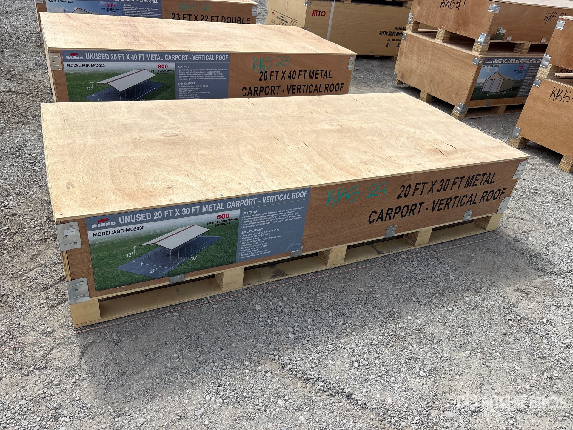 2026 AGR-MC2030 20 ft x 30 ft Carport (Unused)