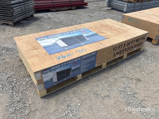 2026 AGR-LS1220 12 ft x 20 ft Metal Livestock Shelter (Unused)