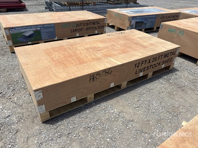 2026 AGR-LS1220 12 ft x 20 ft Metal Livestock Shelter (Unused)