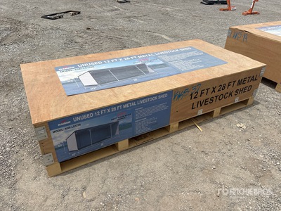 2026 AGR-LS1228 12 ft x 28 ft Metal Corral (Unused)